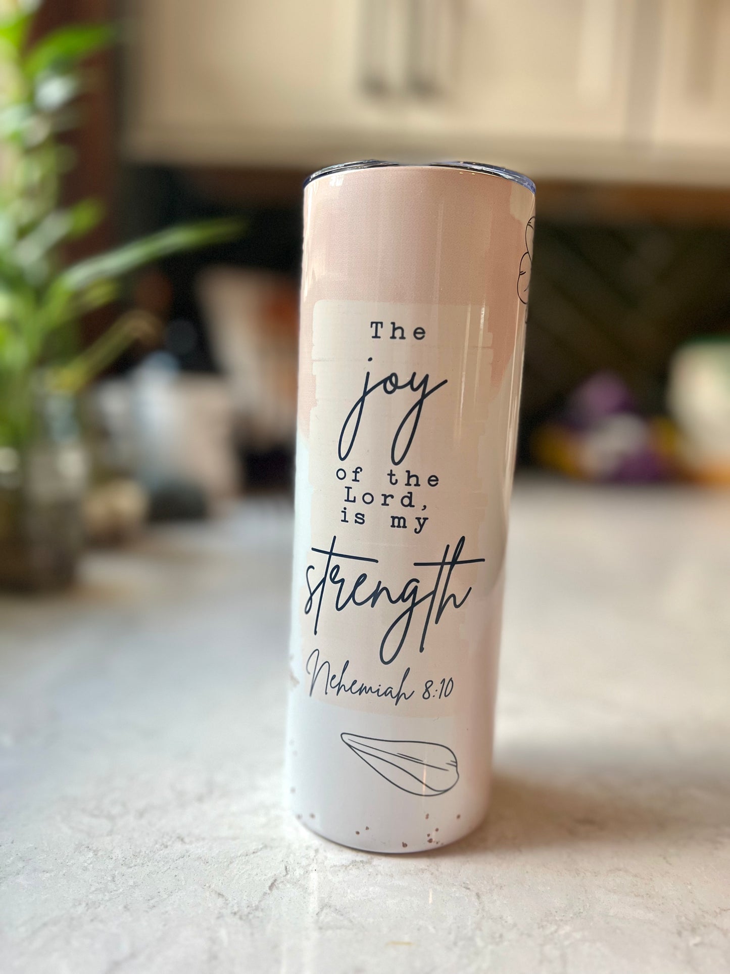 The Joy Of The Lord Is My Strength - Bible Verse Stainless Steel Double-Wall Insulated 20oz Tumb.er