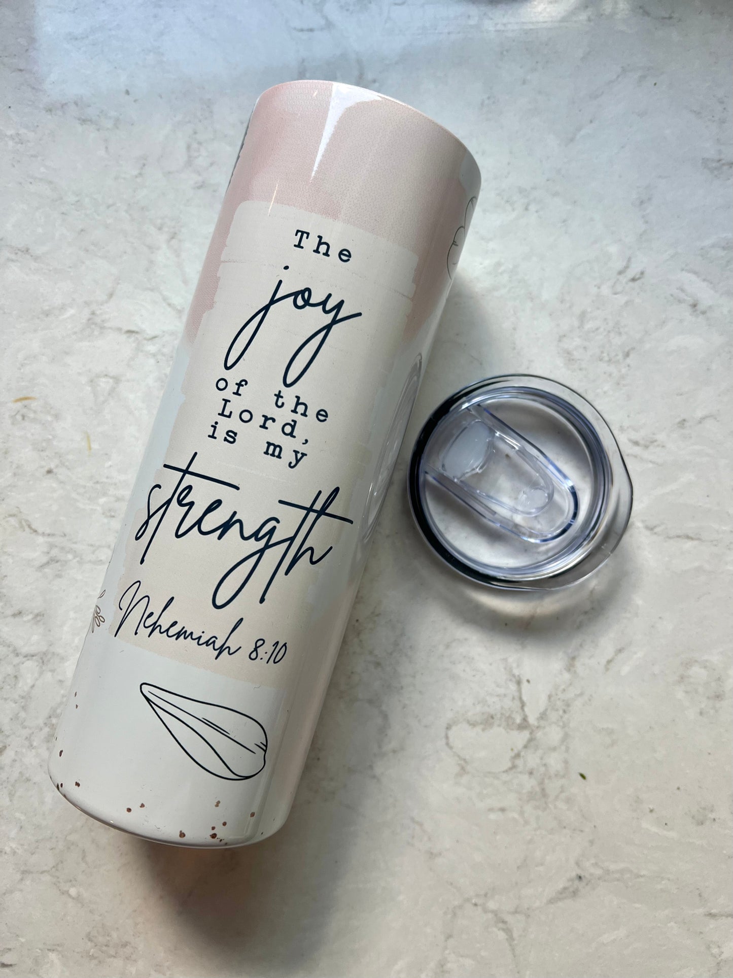 The Joy Of The Lord Is My Strength - Bible Verse Stainless Steel Double-Wall Insulated 20oz Tumb.er