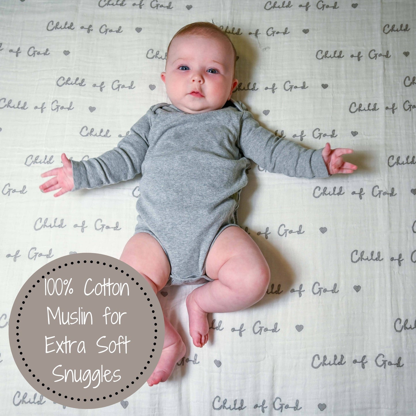 Child of God Baby Muslin Wrapping Blanket