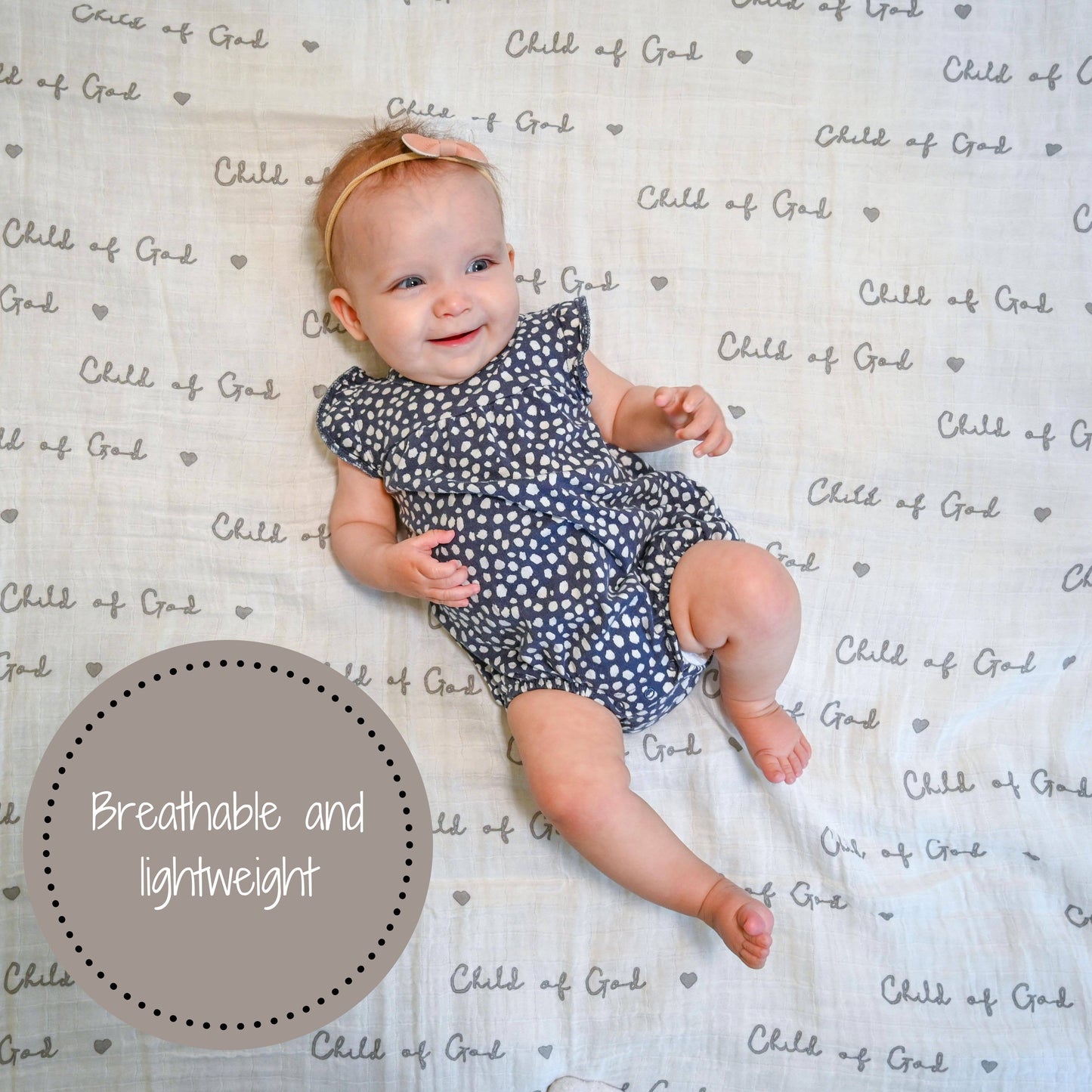 Child of God Baby Muslin Wrapping Blanket