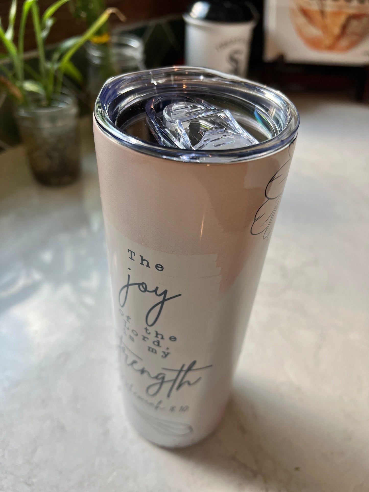 The Joy Of The Lord Is My Strength - Bible Verse Stainless Steel Double-Wall Insulated 20oz Tumb.er